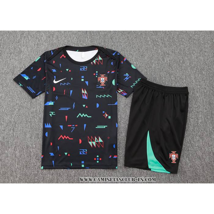 Chandal del Portugal 24-25 Manga Corta Negro - Pantalon Corto